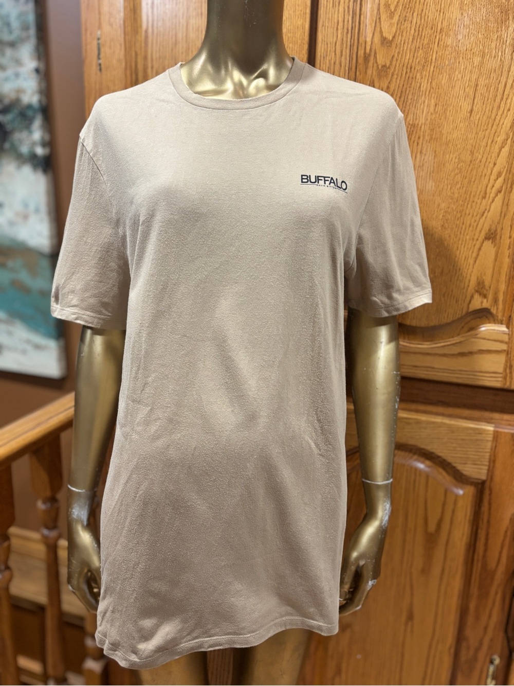 Buffalo David Bitton Men's Short-Sleeve Tee in Beige